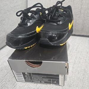 Kids Black and Yellow Sneakers